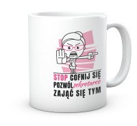 Kubek sekretarka stop cofnij się