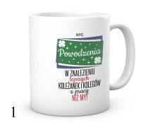 Kubek powodzenia czterolistna koniczyna