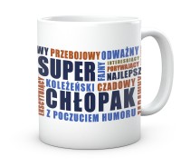 Kubek super chłopak chmura słów