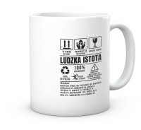 Kubek śmieszny zabawny do pracy  ludzka istota