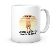 Kubek motyw uroczej surykatki.