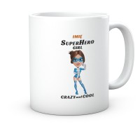 Kubek z Motywem Uroczej Super Bohaterki.