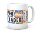 Ceramiczny kubek dla dziadka z grafiką chmury pięknych słów 330 ml