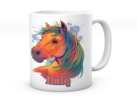 Kubek neonowy kolorowy koń z imieniem
