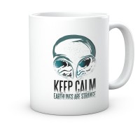 Kubek nadruk Keep Calm UFO