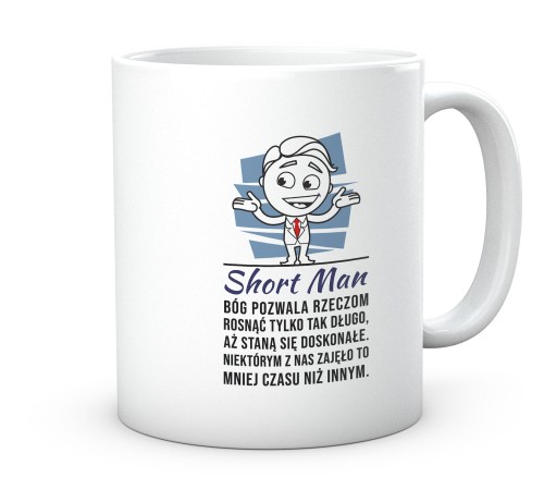 Kubek ceramiczny z nadrukiem dla niskich panów