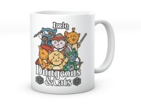 Kubek D&D Dungeons and cats