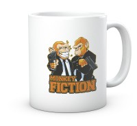 Śmieszny kubek parodia filmu monkey fiction