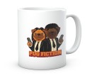 Śmieszny kubek parodia filmu Pug Fiction z dwoma mopsami 330 ml