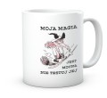 Śmieszny Kubek Moja Magia z trwałym nadrukiem sublimacyjnym 330 ml