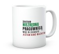 Kubek do pracy dla niej z napisem Jestem niezbędną pracownicą 330 ml