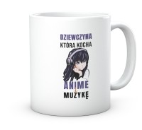 Kubek Fana Anime Kocham Muzykę i Anime