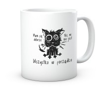 Kubek nadruk kot po przejściach