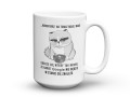 Ceramiczny kubek personalizowany z zabawnym tekstem biurowym o wadze i Google 450 ml