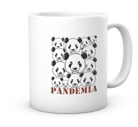 Kubek śmieszny zabawny. Miś Panda Pandemia