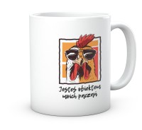 Kubek śmieszny kogut jesteś obiektem paczań