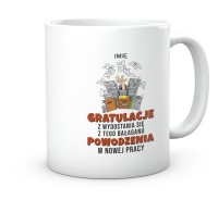 Kubek prezent pożegnanie gratulacje z wydostania się...