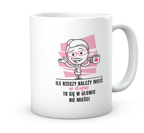 Śmieszny podarunek dla koleżanki z biura kubek z napisem 330 ml