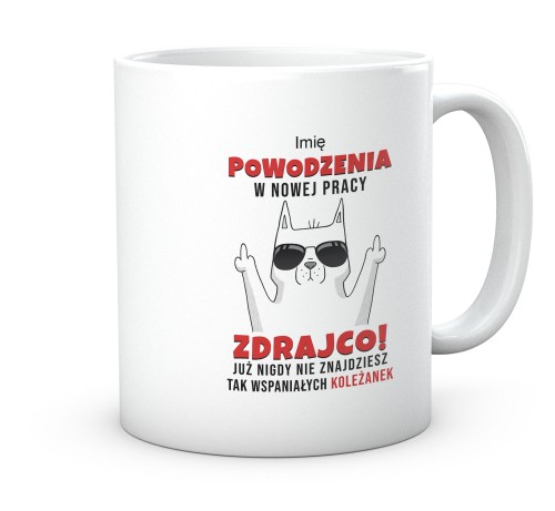 Śmieszny kubek na pożegnanie z pracy Koleżanki 330 ml