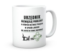 Kubek z nadrukiem do pracy dla niego urzędnika