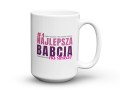 Kubek ceramiczny z nadrukiem dla babci zapakowany w kartonik z okienkiem 450 ml