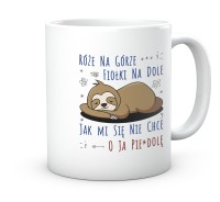 Śmieszny kubek prezent na górze fiołki 