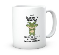 Humorystyczny kubek dla chłopaka z trwałym nadrukiem żaby