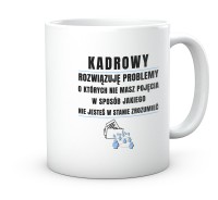 Kubek prezent do pracy kadrowy rozwiązuje problemy