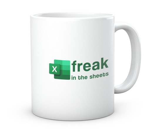 Biały kubek ceramiczny Freak In The Sheets do pracy 330 ml
