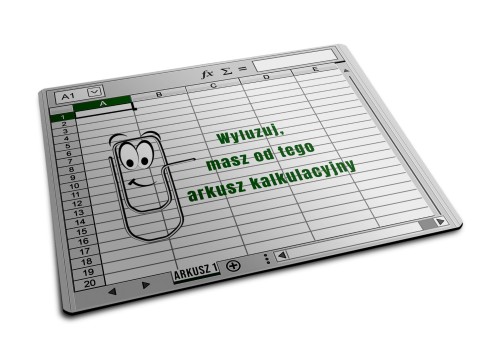Podkładka pod mysz arkusz kalkulacyjny