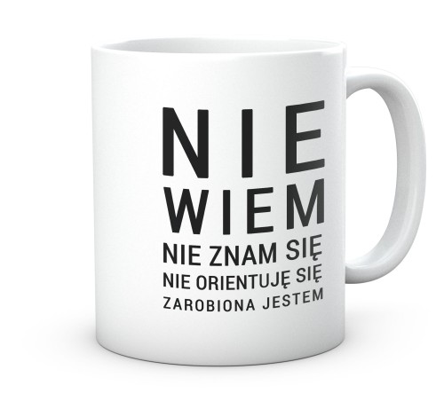 Ceramiczny kubek prezent dla koleżanki z pracy zarobiona jestem