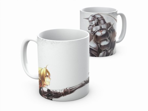 Biały kubek anime Fullmetal Alchemist Brotherhood