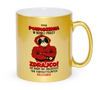 Złoty Kubek Prezent na Pożegnanie Miś Panda