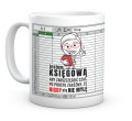 Biały kubek ceramiczny 330 ml dla księgowej z motywem Excela