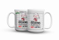 Biały kubek ceramiczny 450 ml dla księgowej z motywem Excela