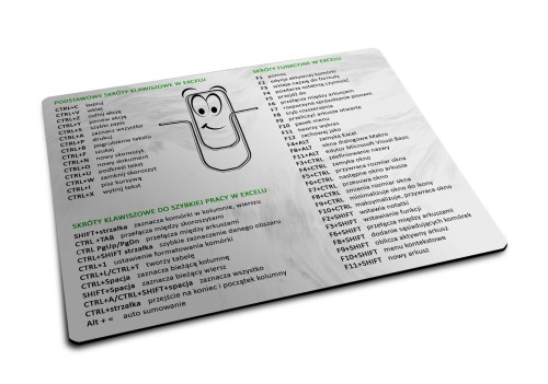 Podkładka pod mysz Excel skróty klawiszowe