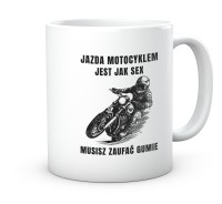 Kubek fana motocykli i pasjonata jednośladów