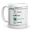 Biały kubek ceramiczny 330 ml z nadrukiem Excel do pracy w biurze