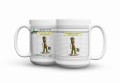Biały kubek ceramiczny 450 ml dla księgowego z nadrukiem grafiki