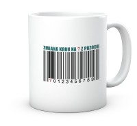 Prezent kubek z grafiką kod kreskowy