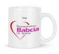 Personalizowany kubek dla babci z białej ceramiki na prezent 330 ml