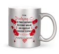 Prezent dla koleżanki z pracy kubek ceramiczny srebny