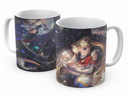 Ceramiczny kubek anime Sailor Moon biały połysk