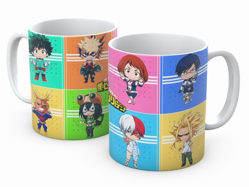 Biały kubek ceramiczny My Hero Academia dla fanów