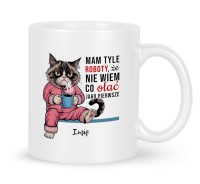 Kubek do pracy z kotem. Mam tyle roboty