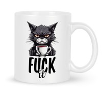 Kubek Śmieszny z Kotem Fuck It