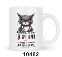 Kubek Nadruk Grafiki Lęk Społeczny