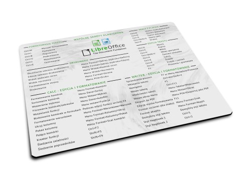 Podkładka pod myszkę LibreOffice Writer Calc skróty