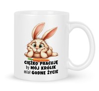 Kubek z Królikiem Ciężko Pracuję