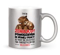 Kubek na pożegnanie koleżanki z pracy srebrny 330 ml